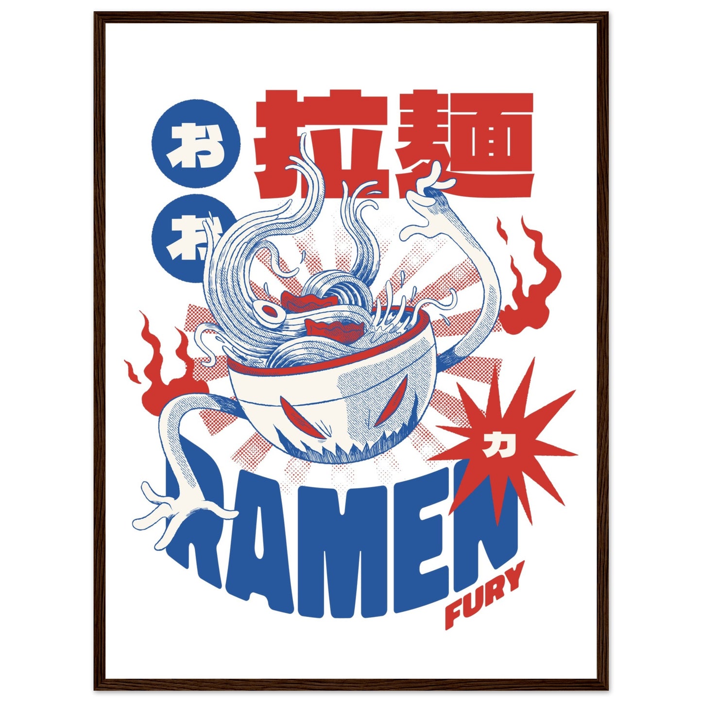 Ramen Fury - gerahmtes Bild
