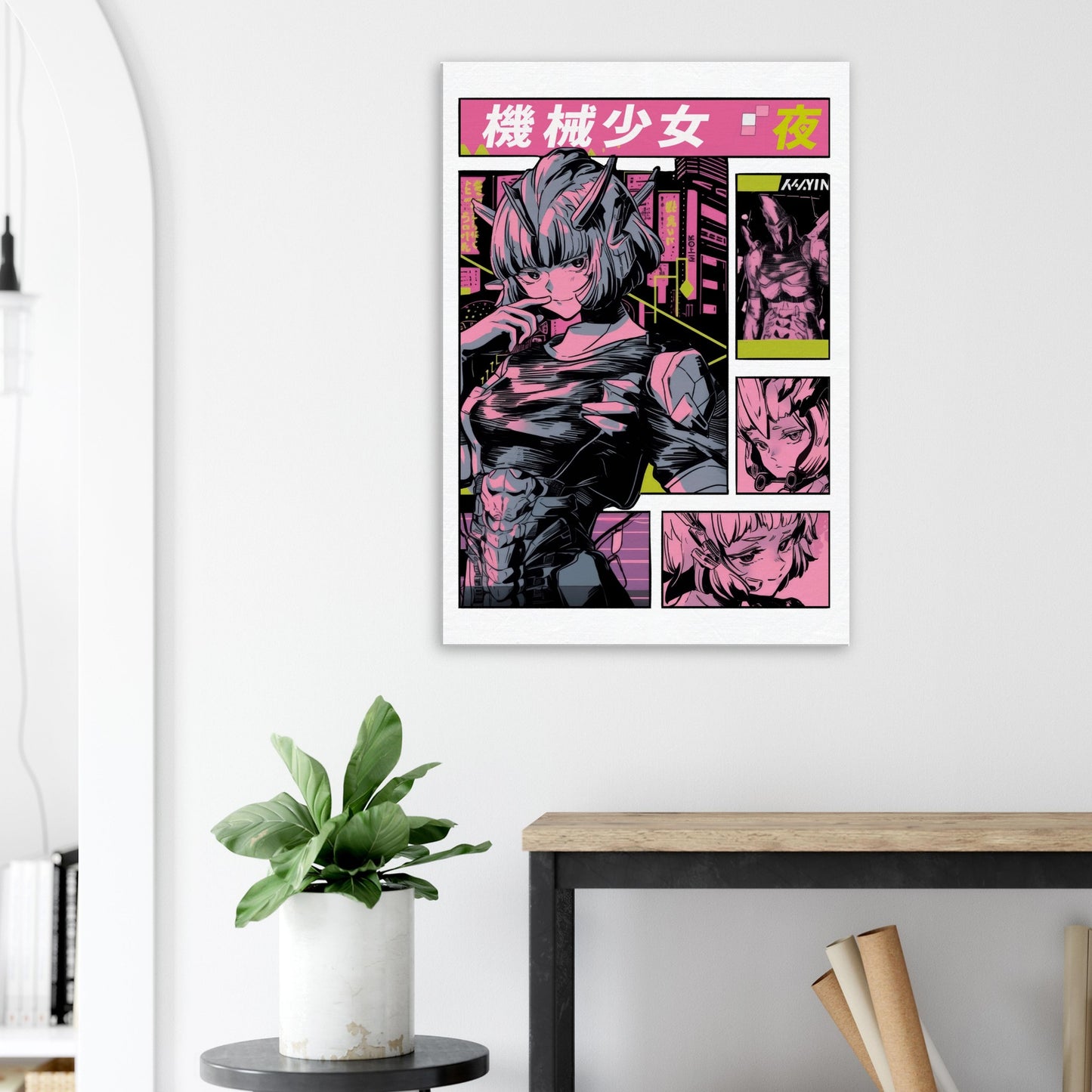 Manga Pink Girl - Leinwand